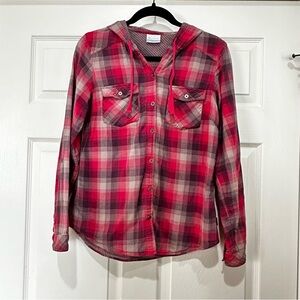 Columbia‎ Red and Pink Plaid Shirt